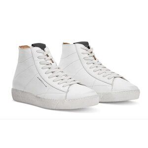 AllSaints Women"s Tundy Hi Top Sneaker White Size US9 M EU39